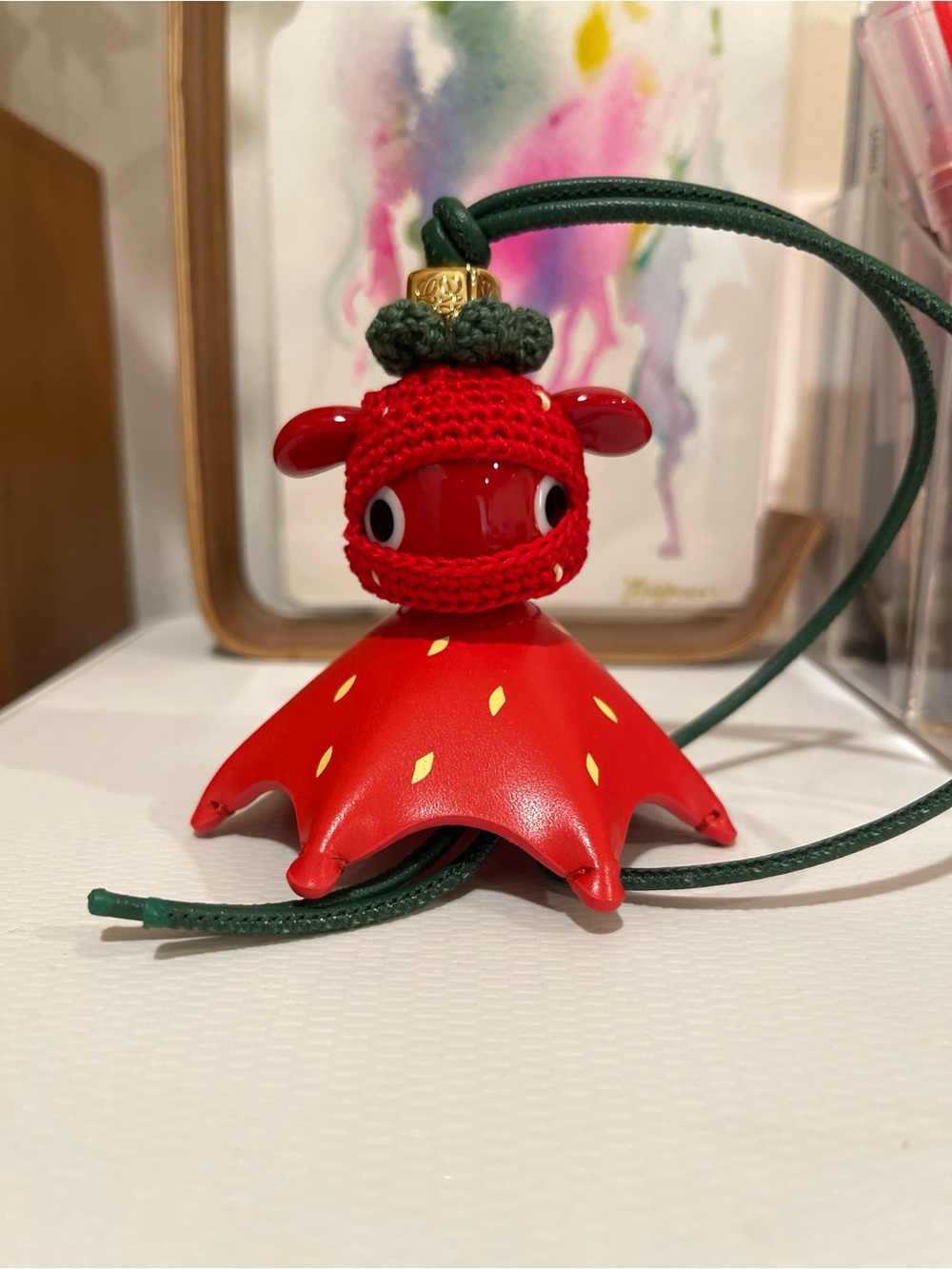 Loewe Berrybop Strawberry Character Bag Charm - Picture 7 of 11